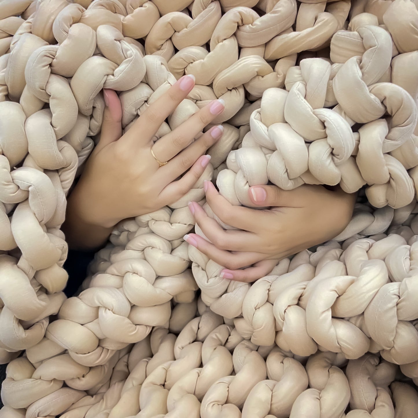 Chunky Knit, Braided Blanket