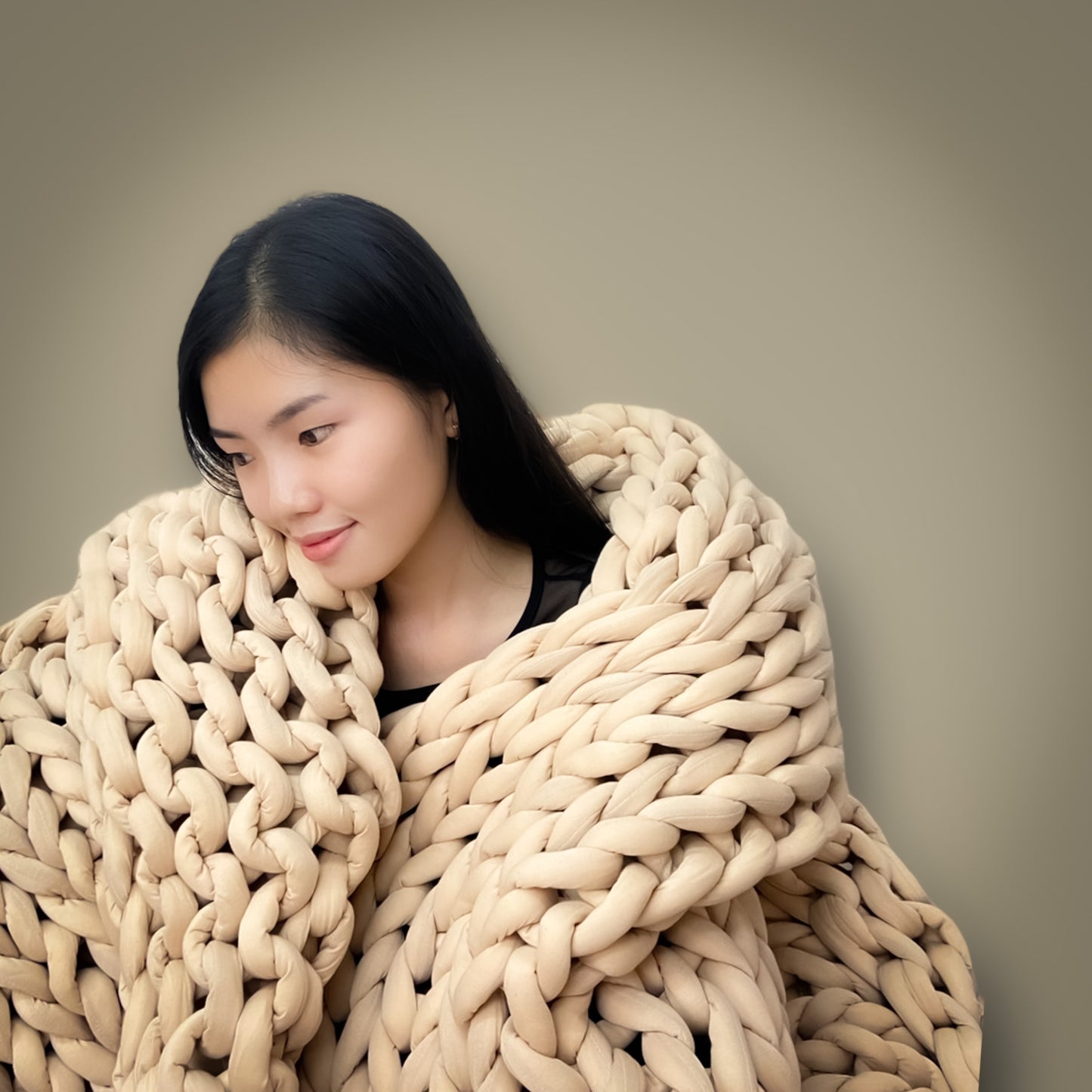 Chunky Knit, Braided Blanket