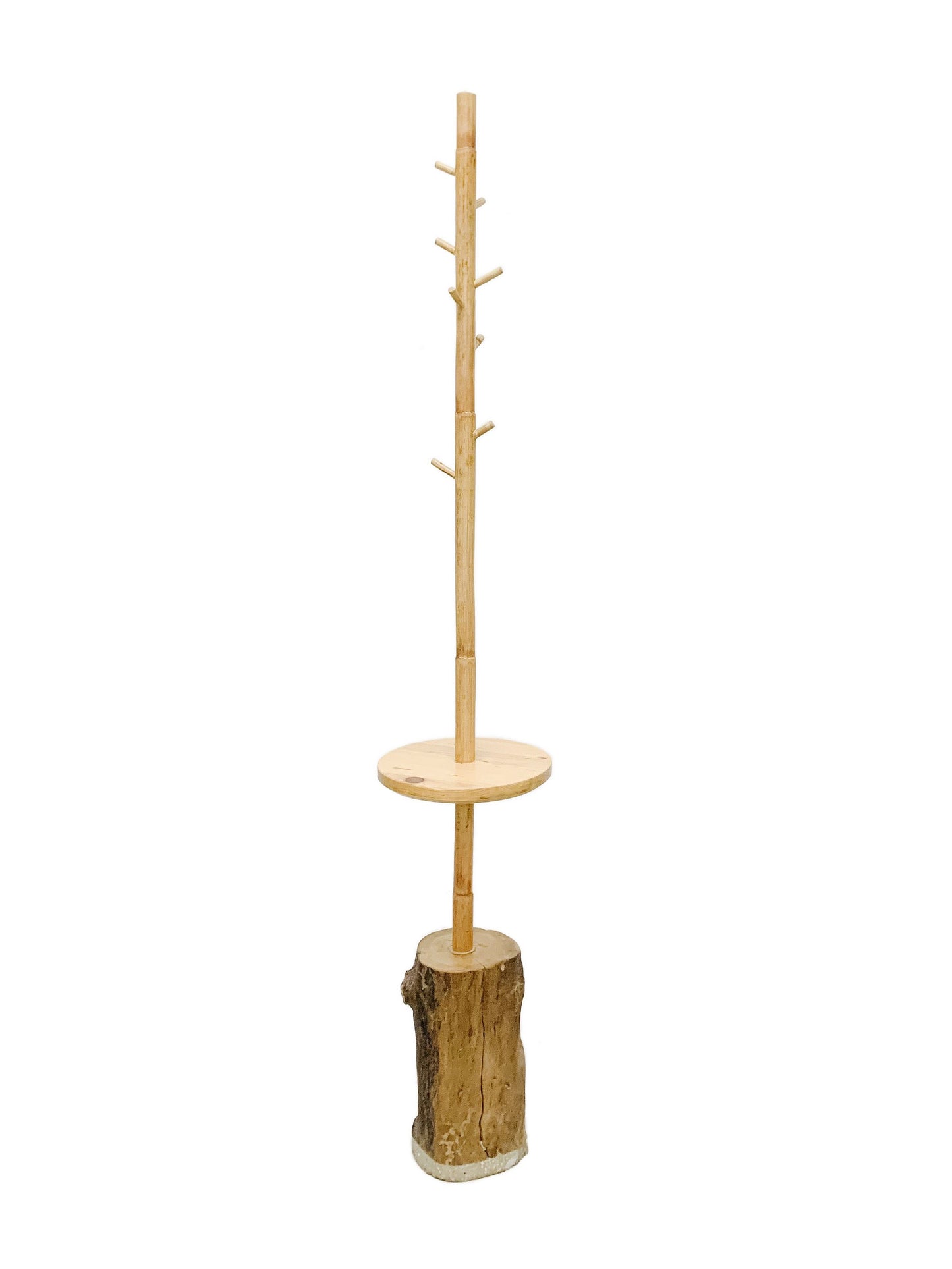 Standing Coat Rack Side Table