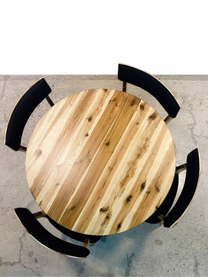 4 Seater Round Acacia Dining Table and Chairs