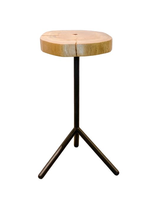Live Edge Tripod End Table